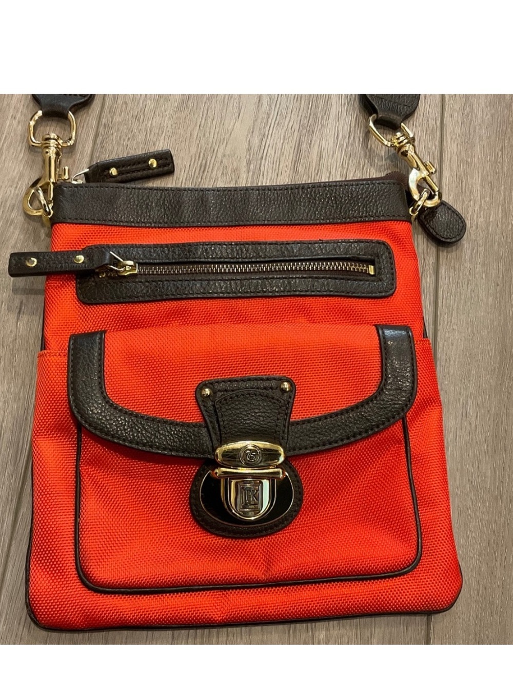 JPK Paris 75 Ballistic Nylon Adjustable Crossbody Bag Tomato Red